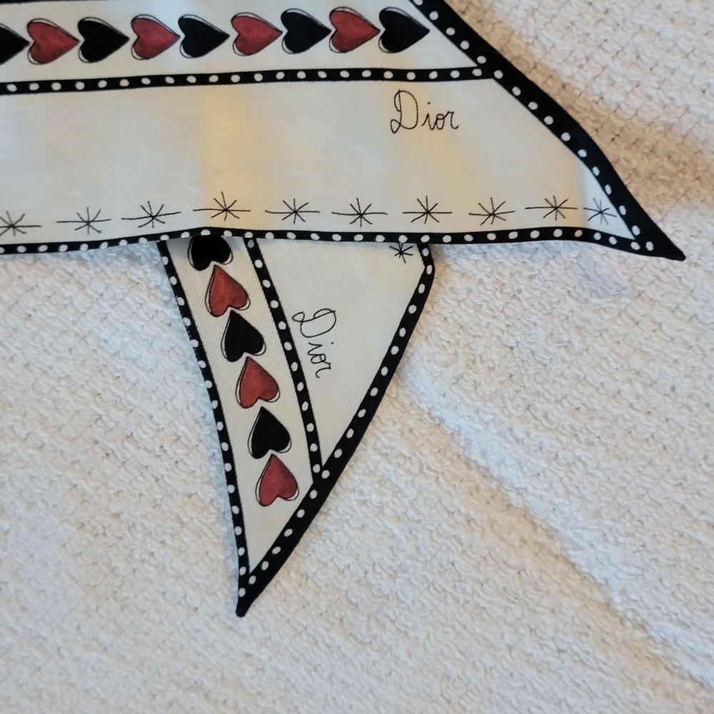 Auth💞Christian Dior Silk La Roue De La Fortune Mitzah Scarf
